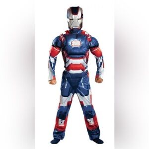 Marvel Iron Patriot Costume - Boys Classic Iron Patriot Muscle Cosplay size M